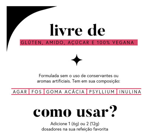 Fórmula Prebiótica Rituária | Saúde Intestinal e Pele Uniforme | Inulina, Psyllium e Goma Acácia 200g