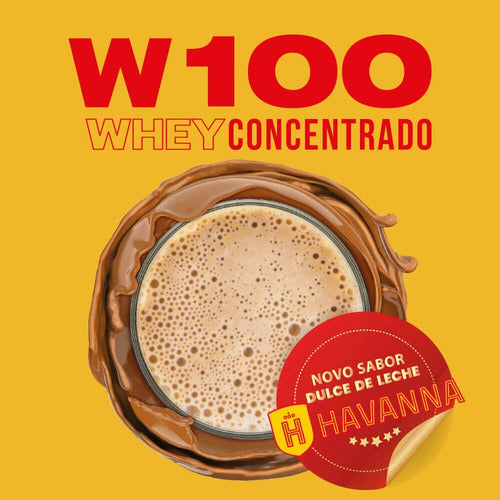 Whey Protein Concentrado W100 - Sabor Dulce De Leche Havanna 900g - Nutrata