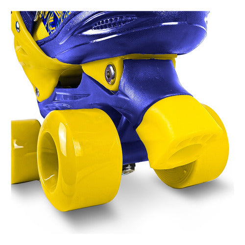 Patins Roller Infantil Quad Amarelo Azul Meninos Zippy Toys