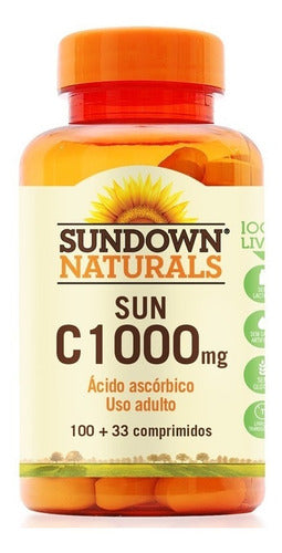 Vitamina C 1000mg 133 Comprimidos Sundown Naturals Ácido Asc Sabor Without flavor