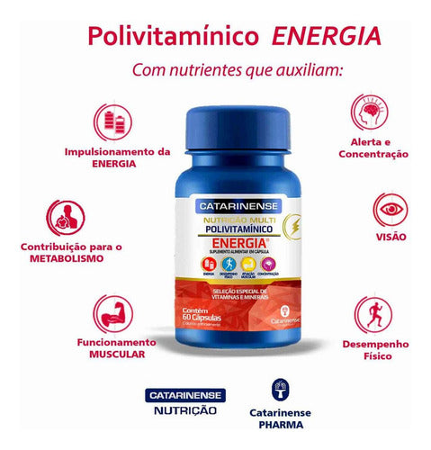 Polivitamínico Energia Catarinense 60 Cápsulas Sabor Without flavor