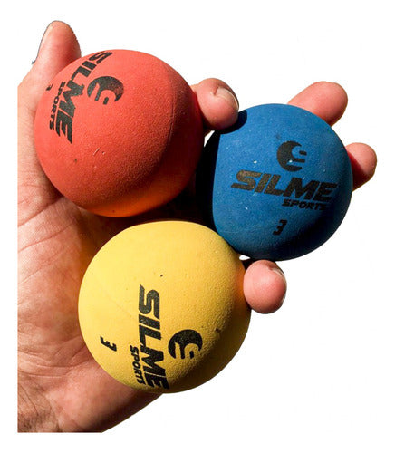 Kit 3 Bolas Bolinhas De Frescobol Borracha Bola Pet Cachorro