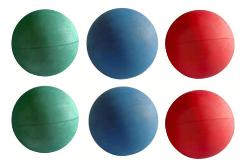 Bola Frescobol N° 3 Borracha Bolinha Kit Com 6 Unidades