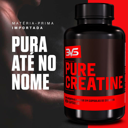 Creatina 100% Pura Monohidratada Com Matéria-prima Importada. - Fórmula Avançada Com 3g De Creatina Na Dose - 180 Cápsulas