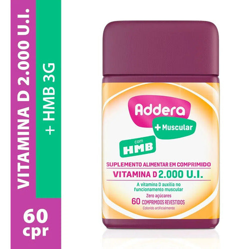 Addera +muscular 2.000ui Com Hmb 60 Comprimidos Revestidos