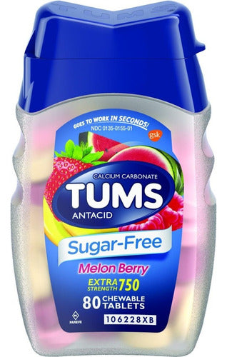 Tums Antiacid Ultra Sem Açúcar 80 Comprimidos Mastigáveis