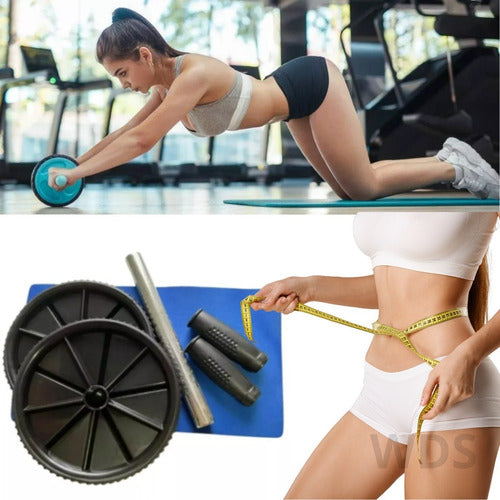Rodinha MBFit roda abdominal dupla reforçada profissional fitness