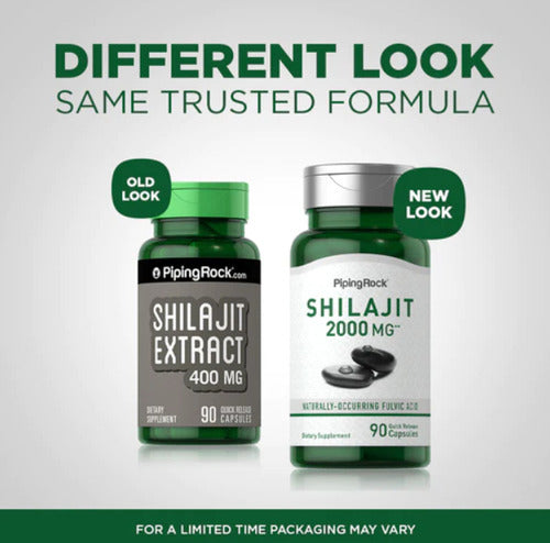 Extrato de Shilajit 2000mg 90 cápsulas Piping Rock