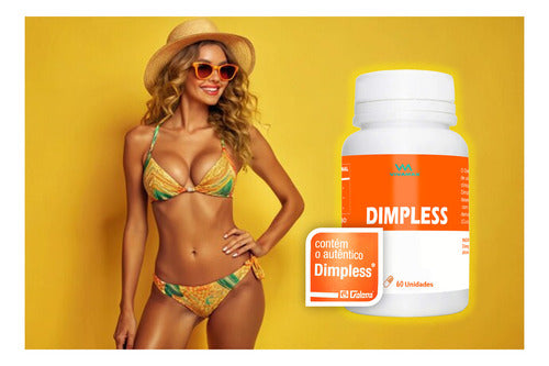 Dimpless® 40mg Autêntico Galena 60 Cápsulas Vivamax Celulite Sabor Neutro