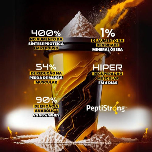 Peptistrong 2,4g Com Peptan - 30 Doses - Proteína Muscular Sabor Sem Sabor
