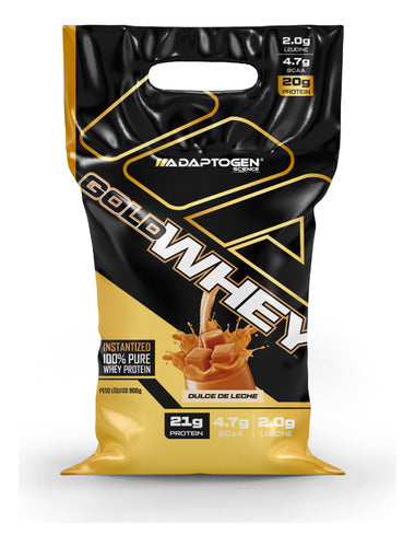 Gold Whey 100% Whey Protein 900g Doce De Leite Adaptogen