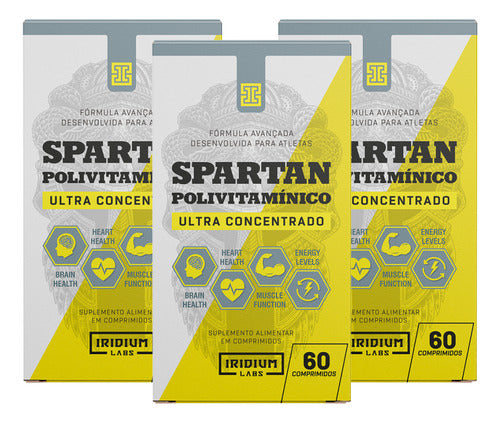 Kit 3x Spartan Polivitaminico Ultra Concentrado - 3 Meses Sabor Sem sabor