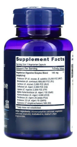 Super Digestive Enzymes 60 Cápsulas Life Extension Sabor Sem Sabor