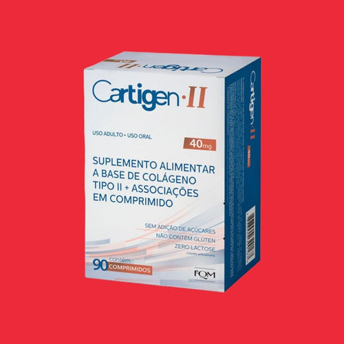 Cartigen Colágeno Tipo 2 40mg 90 Comprimidos Sabor Sem sabor
