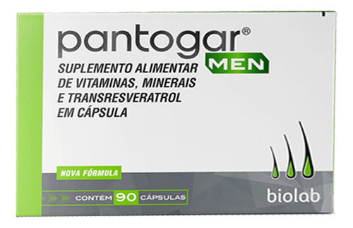 Pantogar Men Suplemento Alimentar Com 90 Cápsulas Sabor Sem Sabor