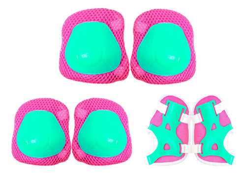 Patins Infantil Triline Inline Com Kit Proteção 30-33 Rosa