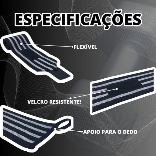 2 Protetor De Punho Profissional Articulação Cross Munhequeira Esportes Treino Academia Musculação Jp2auto
