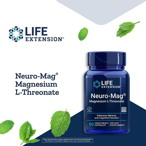 Suplemento en cápsula Life Extension Magnésio de 90 un