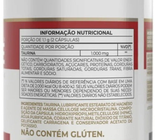 Taurine 60 Cápsulas Vitafor