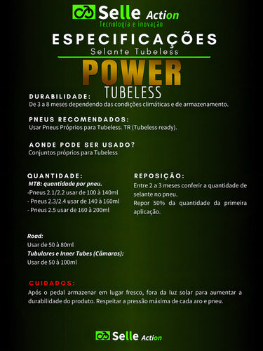 Líquido Selante Tubeless- Selle Action Power Tubeless 500ml