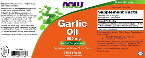Óleo De Alho Garlic Now Foods Sem Odor 250 Caps Sabor Sem sabor