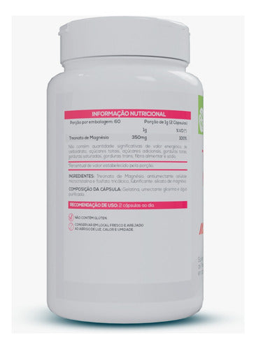Kit 3 Uni Magnesio L Treonato 500mg Puro Premium 360 Cáps Bionutri