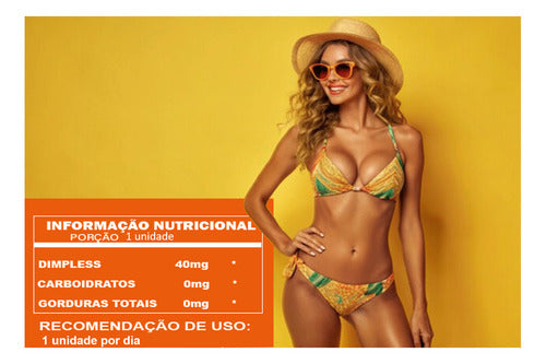 Dimpless® 40mg Autêntico Galena 60 Cápsulas Vivamax Celulite Sabor Neutro