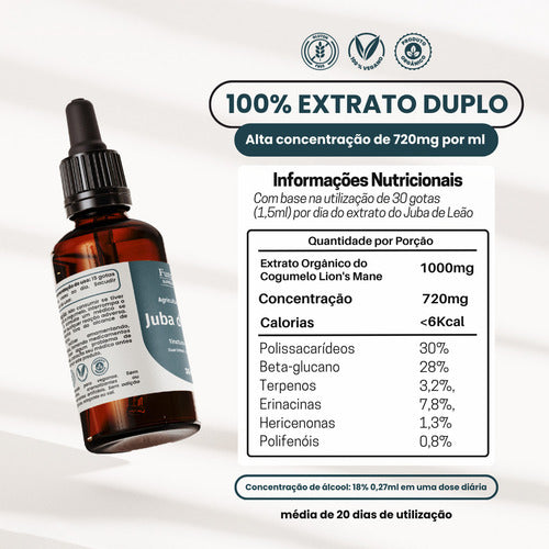 Kit Foco Energia e Equilíbrio | Juba de Leão + Cordyceps + Reishi 30ml