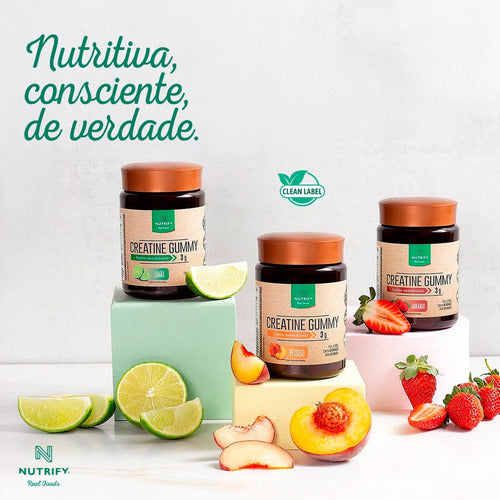 Creatina Monohidrata Creatine Gummy Nutrify Morango 60 unidades