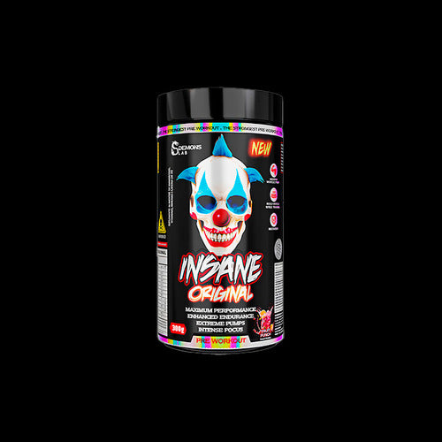 Suplemento em Pó Insane com Beta Alanina 300g Demons Lab Em Pote Sabor Fruit punch