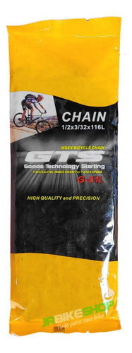 Corrente Gts G-51l Index Preto 7/8 Velocidades 116 Elos