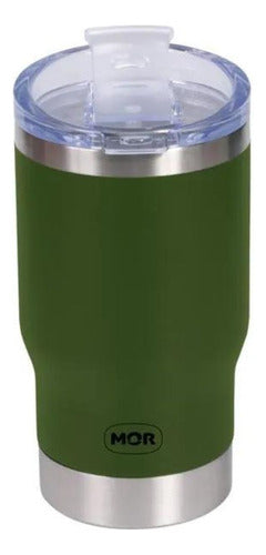 Copo Térmico 5 Em 1 Lata Garrafa Com Abridor Verde Mor 420ml