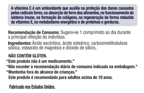 Vitamina C 1.000 Mg Vitgold 100 Compr