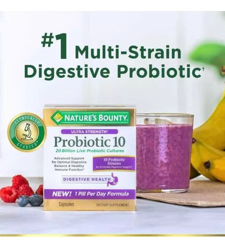 Probiótico 10 - 20 Bilhões 30u Nature's Bounty® Import Eua