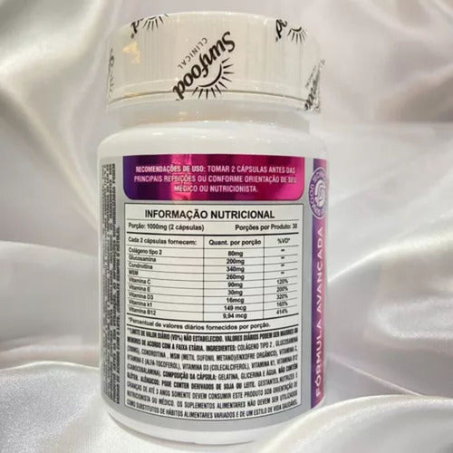 Glucosamina + Condroitina + Colágeno TP. 2 + Vitaminas 1000mg 60 Softgels Sunfood