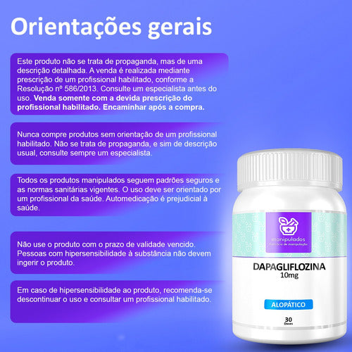 Kit 3 Dapagliflozina 10mg 30 Cápsulas Suplemento Nutricional