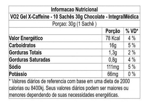 Vo2 Gel X-Caffeine Chocolate 10 und Integralmédica