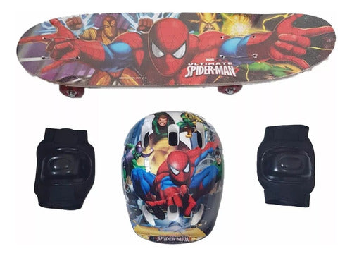 Skate Infantil Vingadores+ Kit De Segurança - Barato !!!