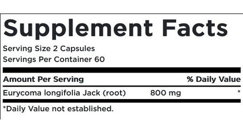 Tongkat Ali 400 Mg 120 Cápsulas Swanson - Imp Eua Sabor Sem sabor