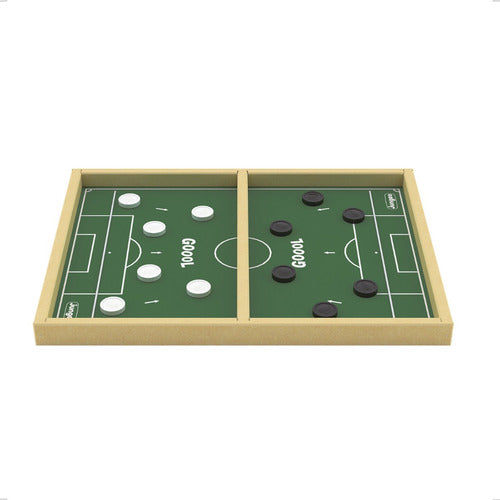Jogo Botão Gol A Gol Futebol Mdf Tabuleiro Elástico Infantil