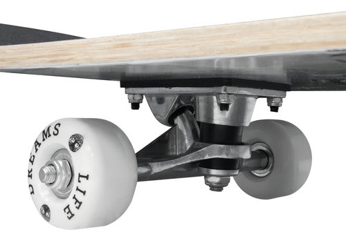 Skate Infantil Iniciante Montado Completo Iniciante 70kg Colorido Skull Life Dreams
