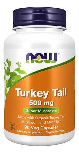 Turkey Tail 500mg Now Foods 90 cápsulas Cauda de Peru