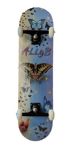 Skate Completo Allyb 8.0 Montado - Borboleta