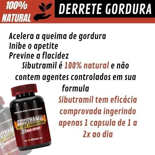 Emagrecedor Potente Sibutramil Beauty Capsules Sabor Sem Sabor