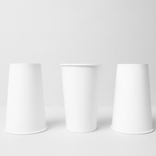 Copo Papel Branco 500ml - Pct 80 Unidades Biodegradável