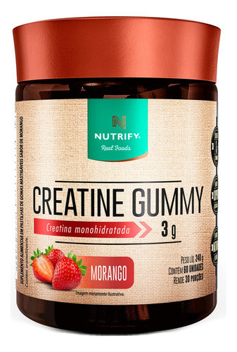 Creatina Monohidrata Creatine Gummy Nutrify Morango 60 unidades