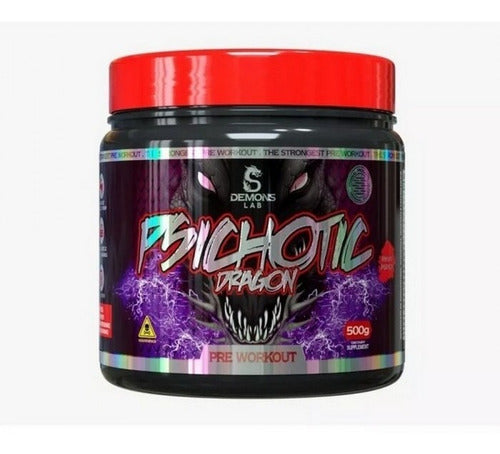 Pré Treino Psichotic Dragon 500g Demons Labs Sabor Fruit punch