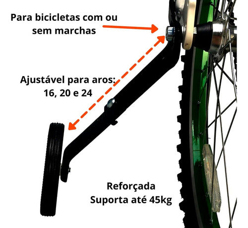 Rodinha Bike Infantil Para Marchas Câmbio Forte Aro 16 20 24
