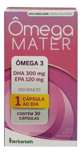 Ômega Mater Suplemento Ômega 3 - 30 Cápsulas Herbarium