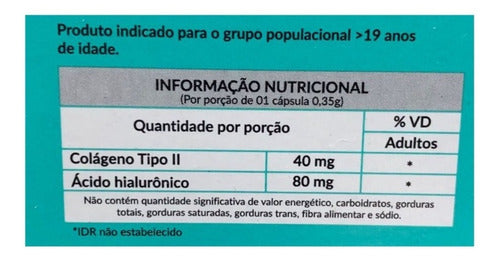 Condroflan Ha Colágeno Tipo 2 Com Acido Hialurônico 30 Caps Sabor Sem sabor